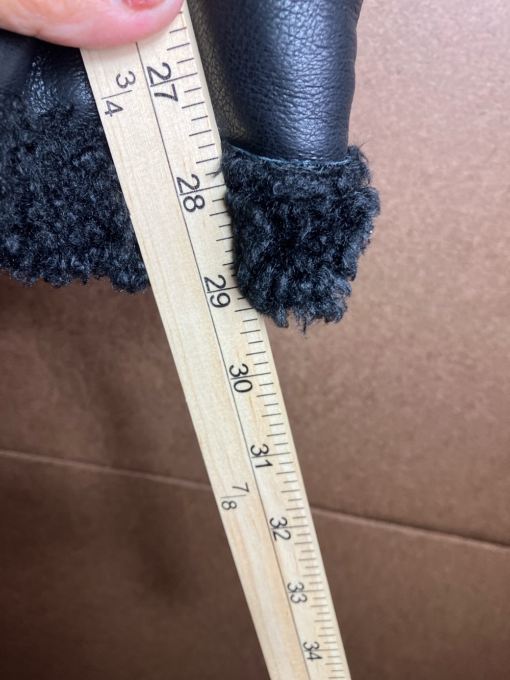 DASHNY Black Shearling Trim Leather Jacket - Picture 5 of 10